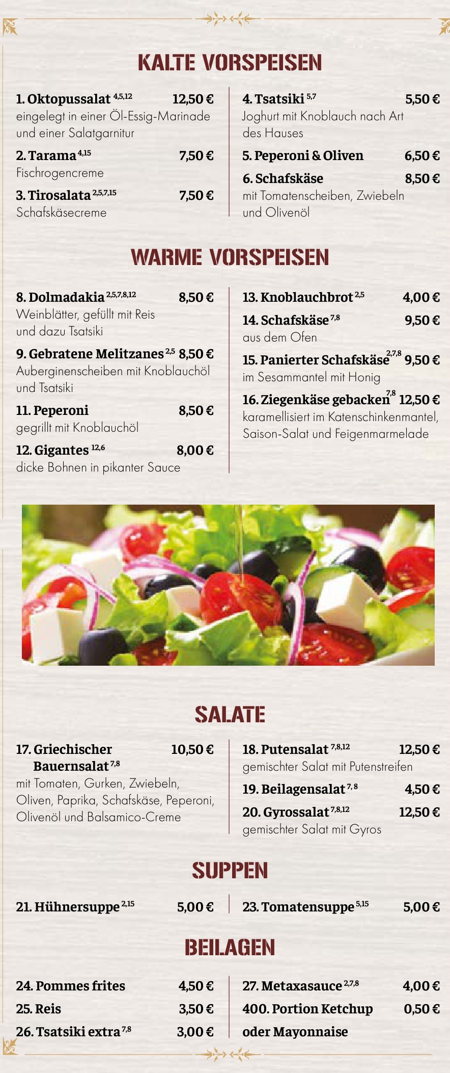 Speisekarte Restaurant Kreta – Seite 5